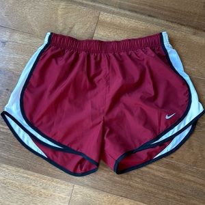 Nike Dri-Fit shorts, maroon/white/navy, size L